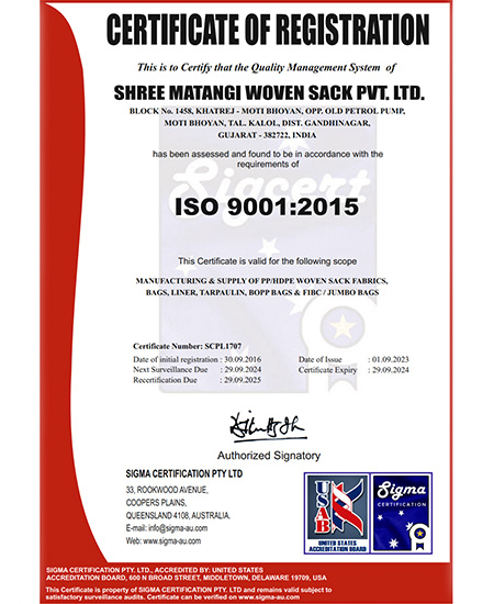 ISO Certificate